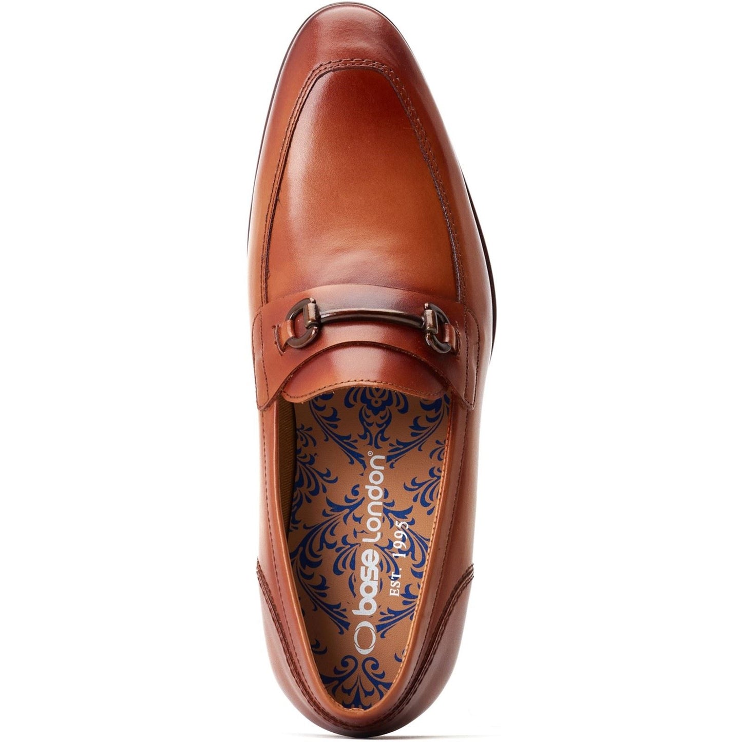 Base London Men's Russo Buckle Loafer in Burnt Tan