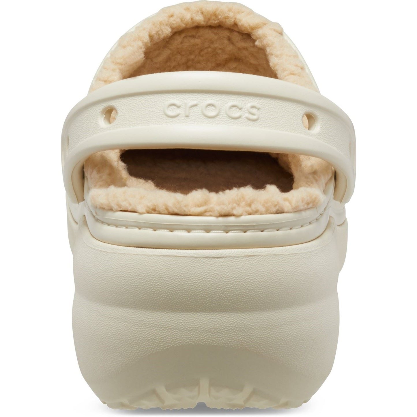 Crocs Women's Classic Platform Lined Clog in Bone