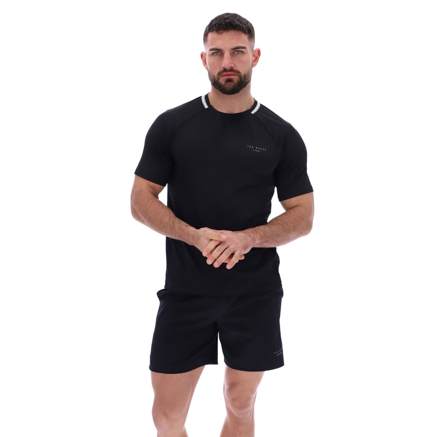 Ted Baker Sport HARRISON TBMTA251 Polyester Men's Black Activewear T-Shirts