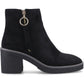 ONLY BABETTE Polyurethane Women's Black/Gold Heeled Ankle Boots