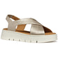 Geox D DANDRA 40 Synthetic Polyurethane Women's Light Gold Sandals