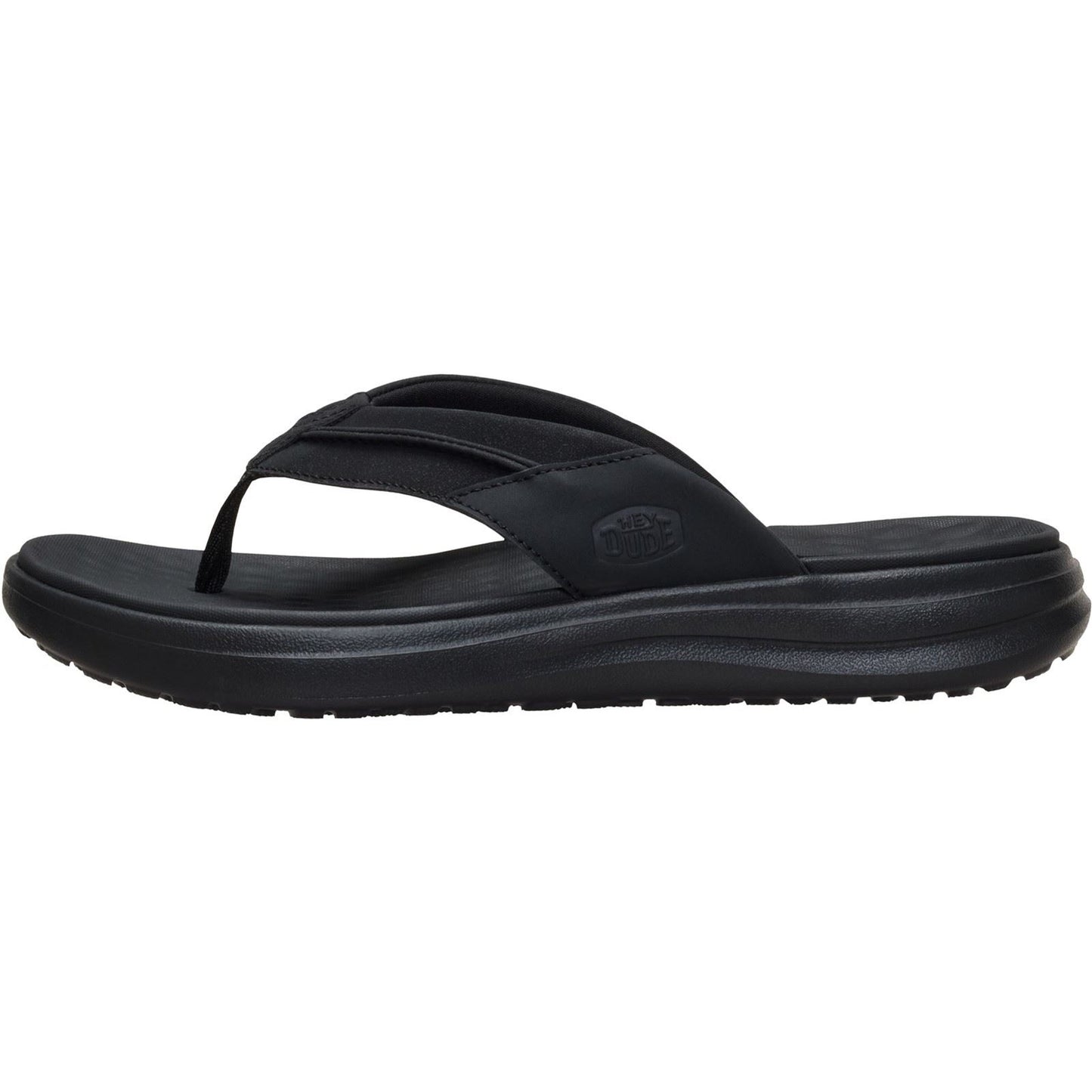 HEYDUDE Finn Flip Polyurethane Men's Black Sandals