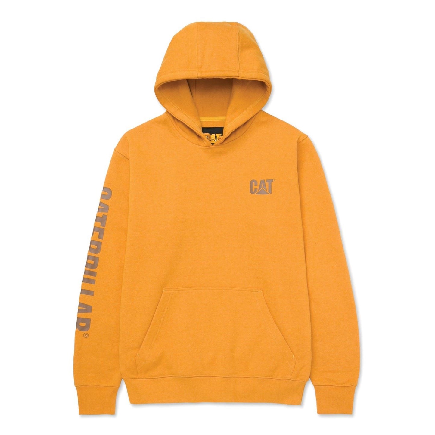 Caterpillar Men's Trademark Banner Hooded Sweatshirt in Yellow