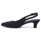 Hush Puppies Nahla Buckle Kitten Heel Women's Black Pointy Slingback Shoes