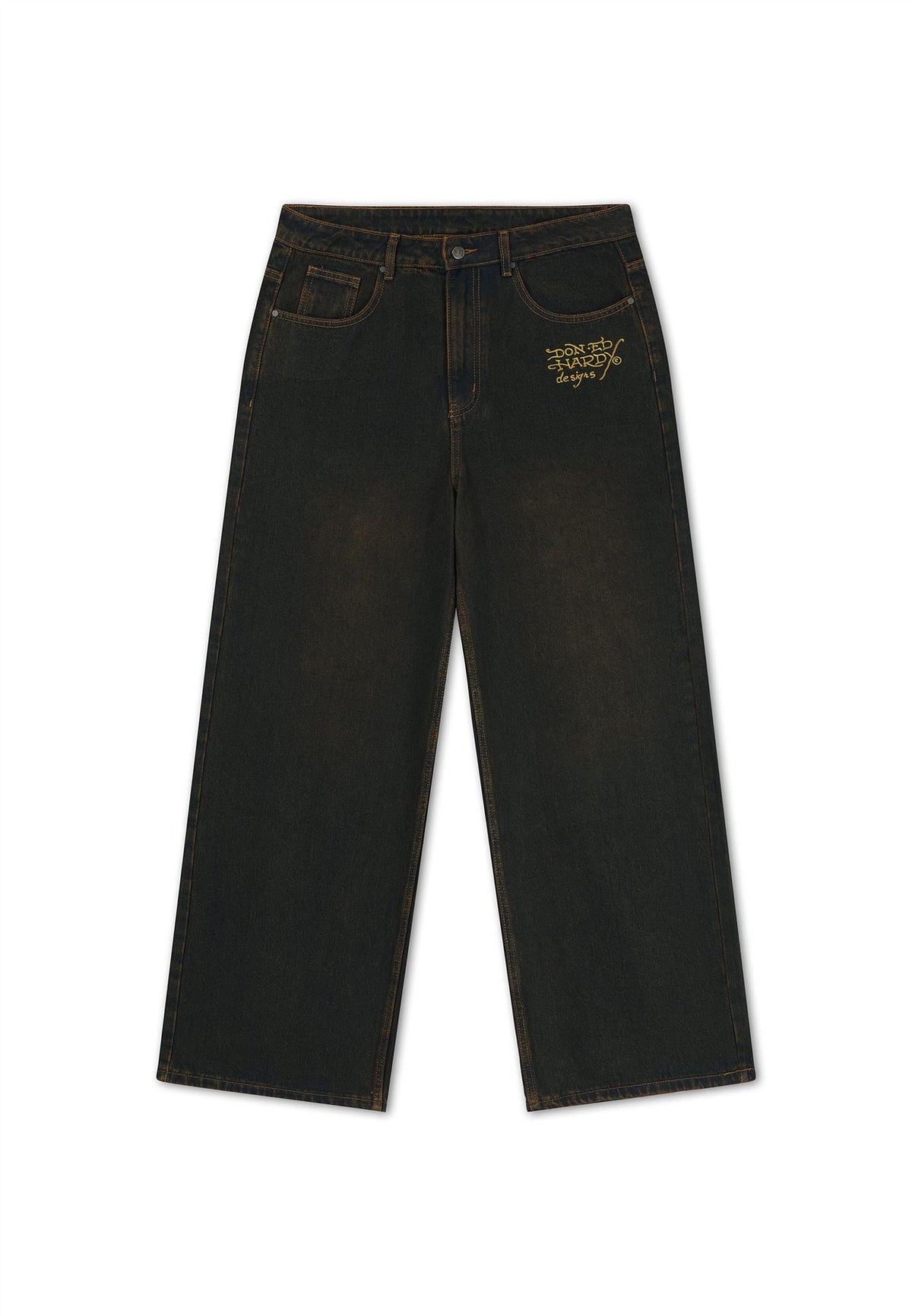 Ed Hardy Slithering Dragon XXTRA Men's Sandy Black Jeans