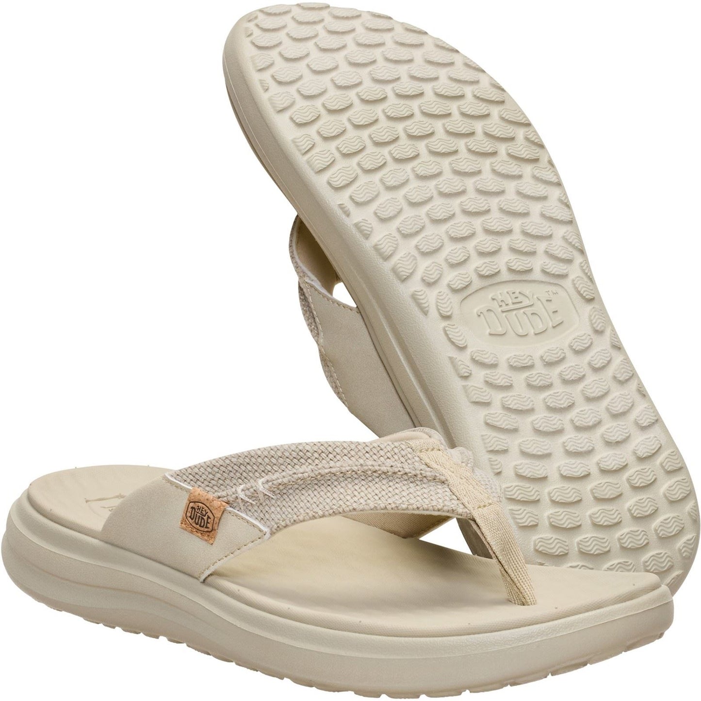 HEYDUDE Finn Flip Polyester Men's Tan Sandals