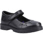 Hush Puppies Sabrina Leather Youth Black Shoes