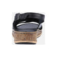 Hush Puppies Elena Leather Women's Black Wedges
