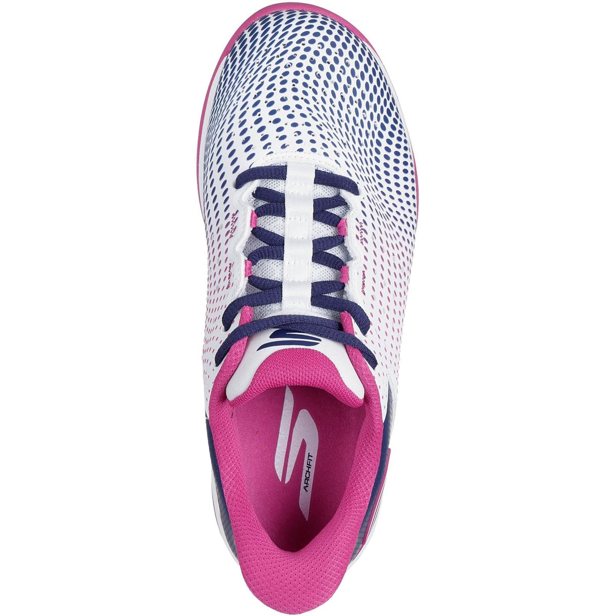 Skechers Slip-ins Relaxed Fit Viper Court Reload Womens White/Navy/Pink Trainers
