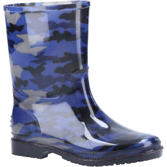 Cotswold PVC PVC Junior Navy Camo Wellington Boots