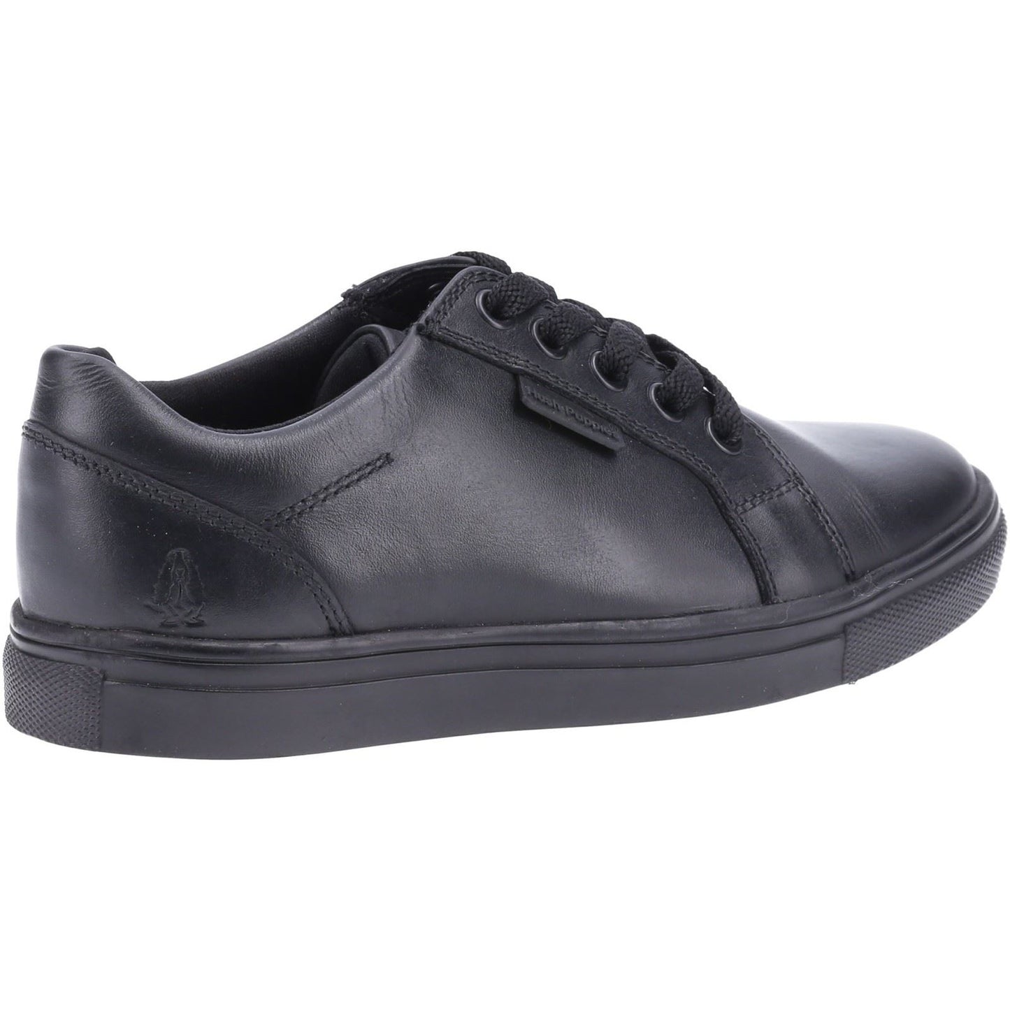 Hush Puppies Sam Junior Boys Black Leather Lace-Up Shoes