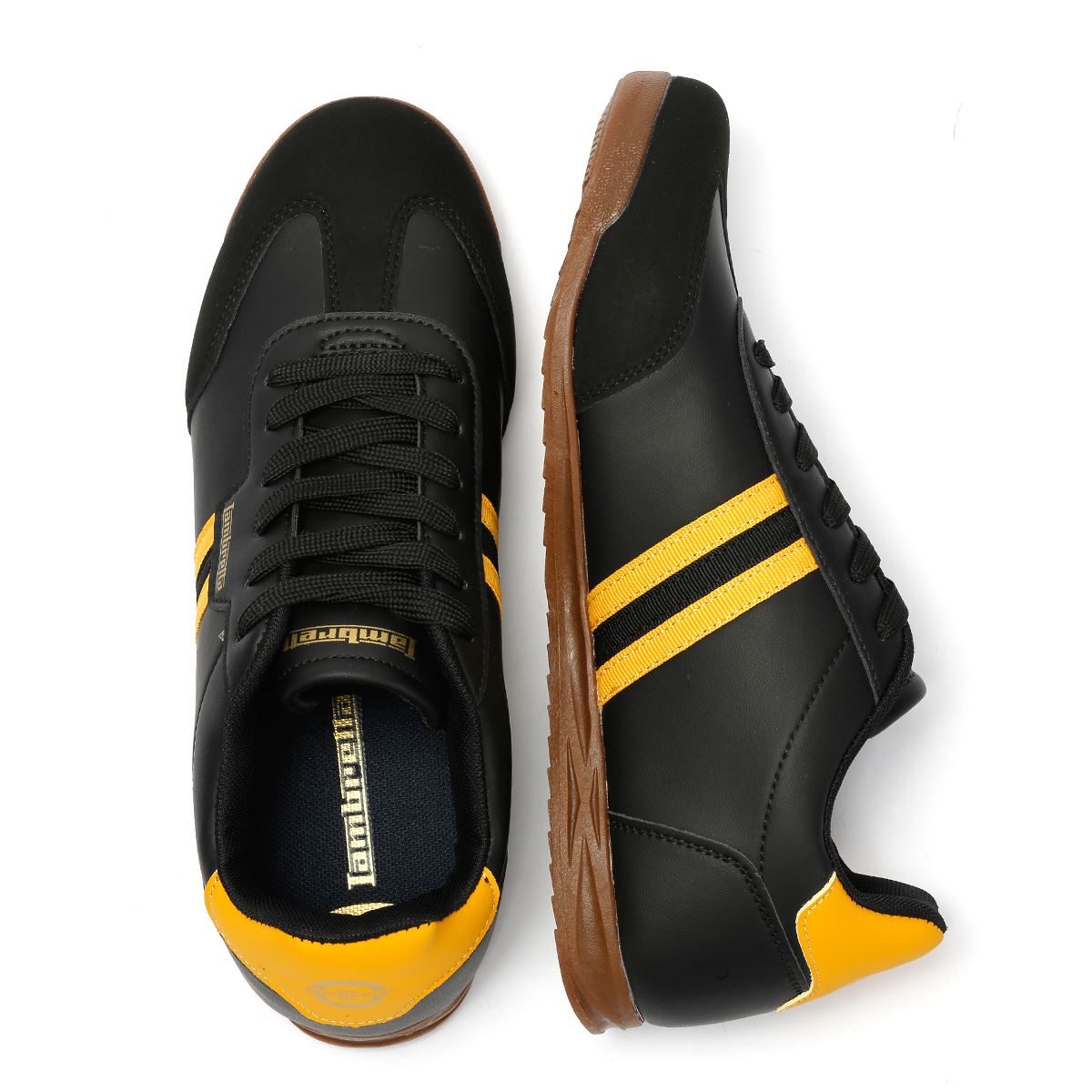 Lambretta Tackle Men's Black/Gold Trainers