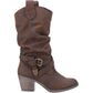 Rocket Dog Women's Sidestep Mid-Calf Western Boot in Brown