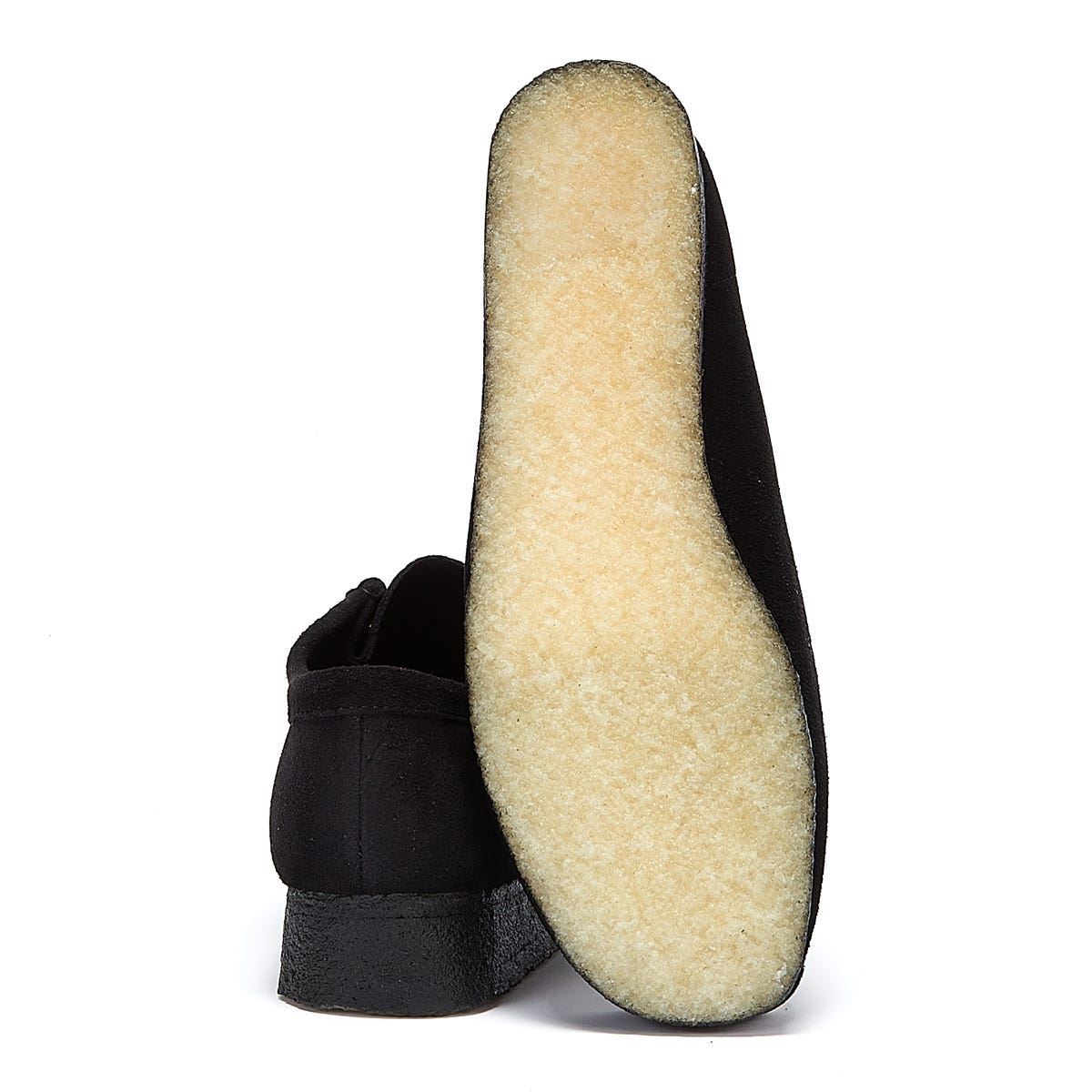 Clarks Originals Wallabee Suede Womens Black Shoes