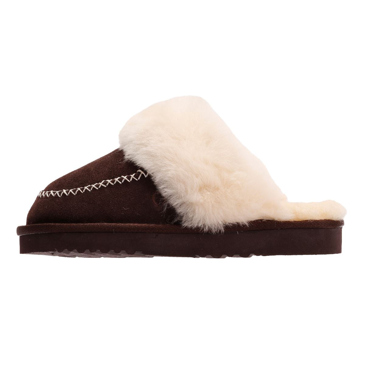 Osprey London The Celeste Suede Women's Chocolate Slippers