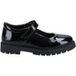 Hush Puppies Sabrina Patent Leather Junior Black Shoes