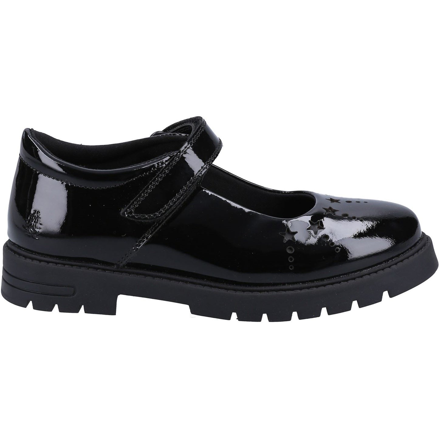 Hush Puppies Sabrina Patent Leather Junior Black Shoes