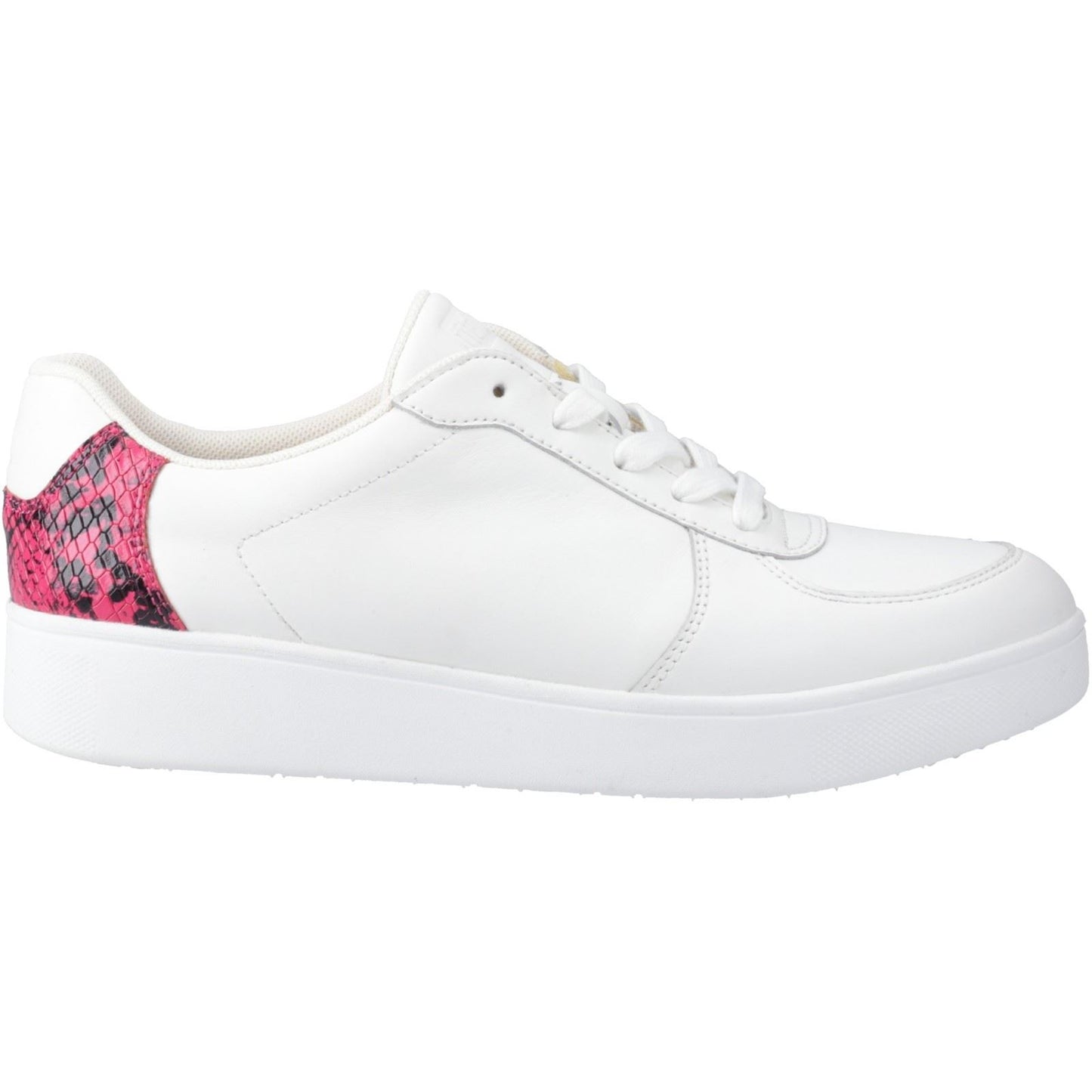 Fitflop Rally Snakeprint-Backtab Leather Women's Urban White/Wild Raspberry Trainers
