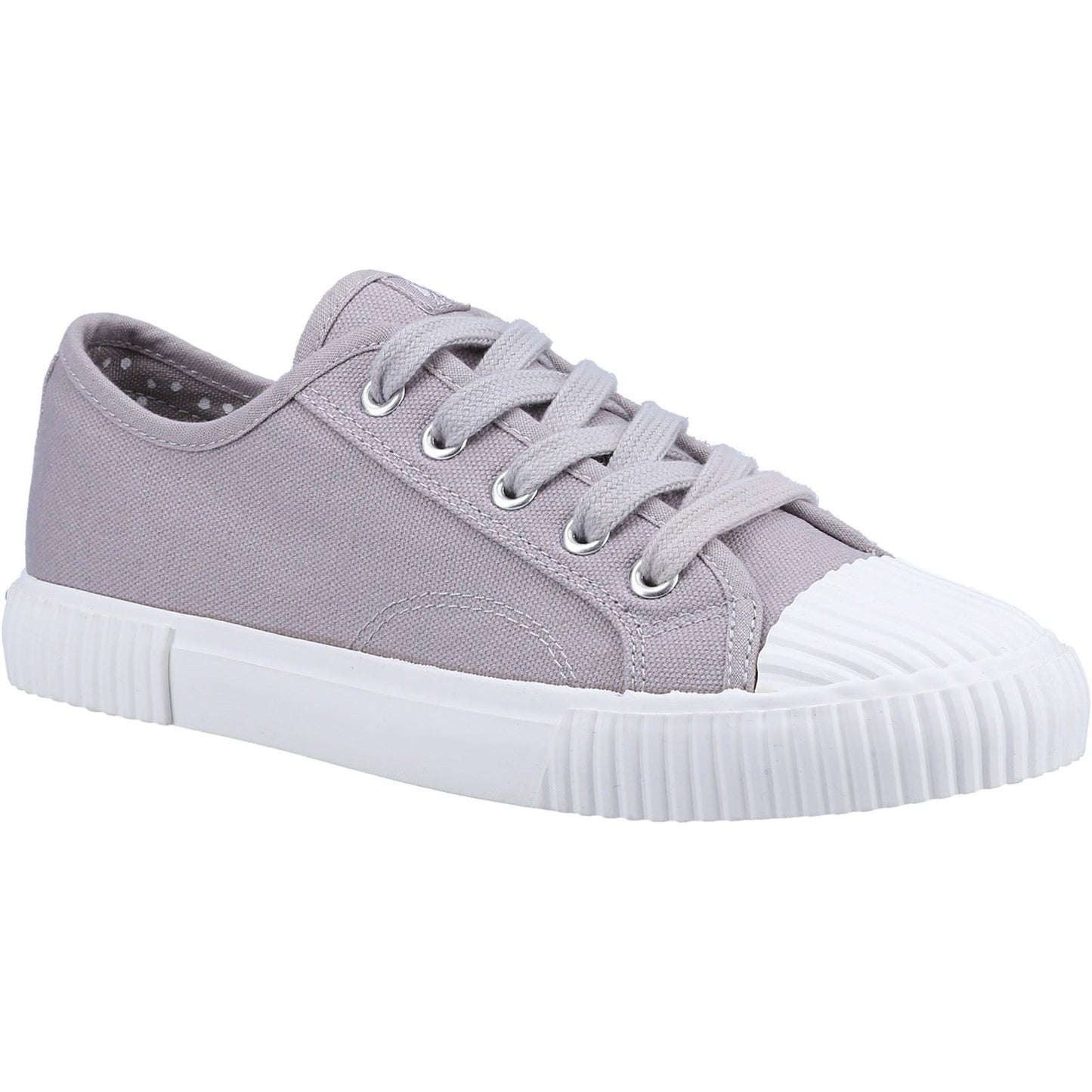 Hush Puppies Women's Brooke Canvas Trainer in Grey