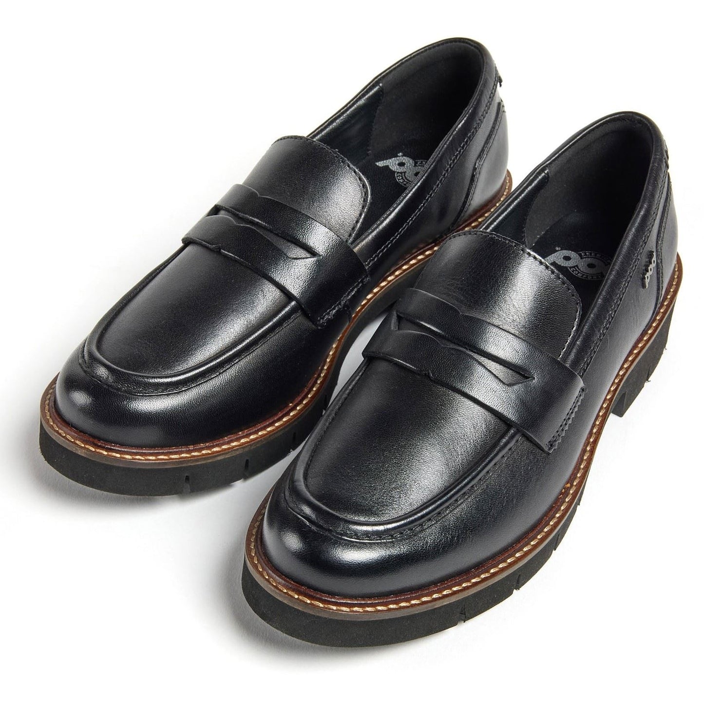 Pod Kaltin Leather Women's Black Loafers