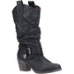 Rocket Dog Women's Sidestep Mid-Calf Western Boot in Black