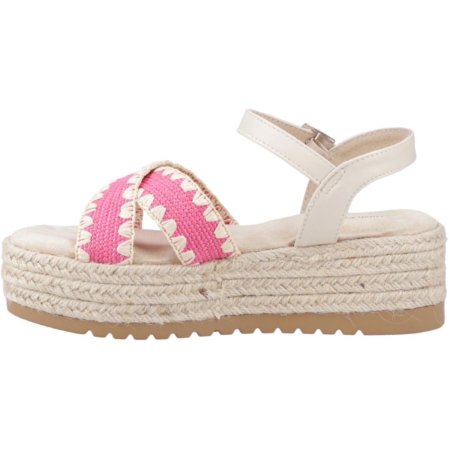 Hush Puppies Jemma Espadrille Polyurethane Women's Fuchsia Sandals