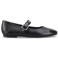 Hush Puppies Charlene Stud Ballerina Leather Women's Black Flats