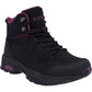 Hi-Tec Jackdaw Mid WP Polyester Women's Black/Burgundy Hiking Boots