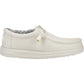 HEYDUDE Men's Wally Canvas Shoe in Stone White