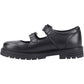 Hush Puppies Ella Leather Youth Black Shoes