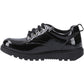Hush Puppies Keeley Patent Leather Youth Black Lace-Up Shoes