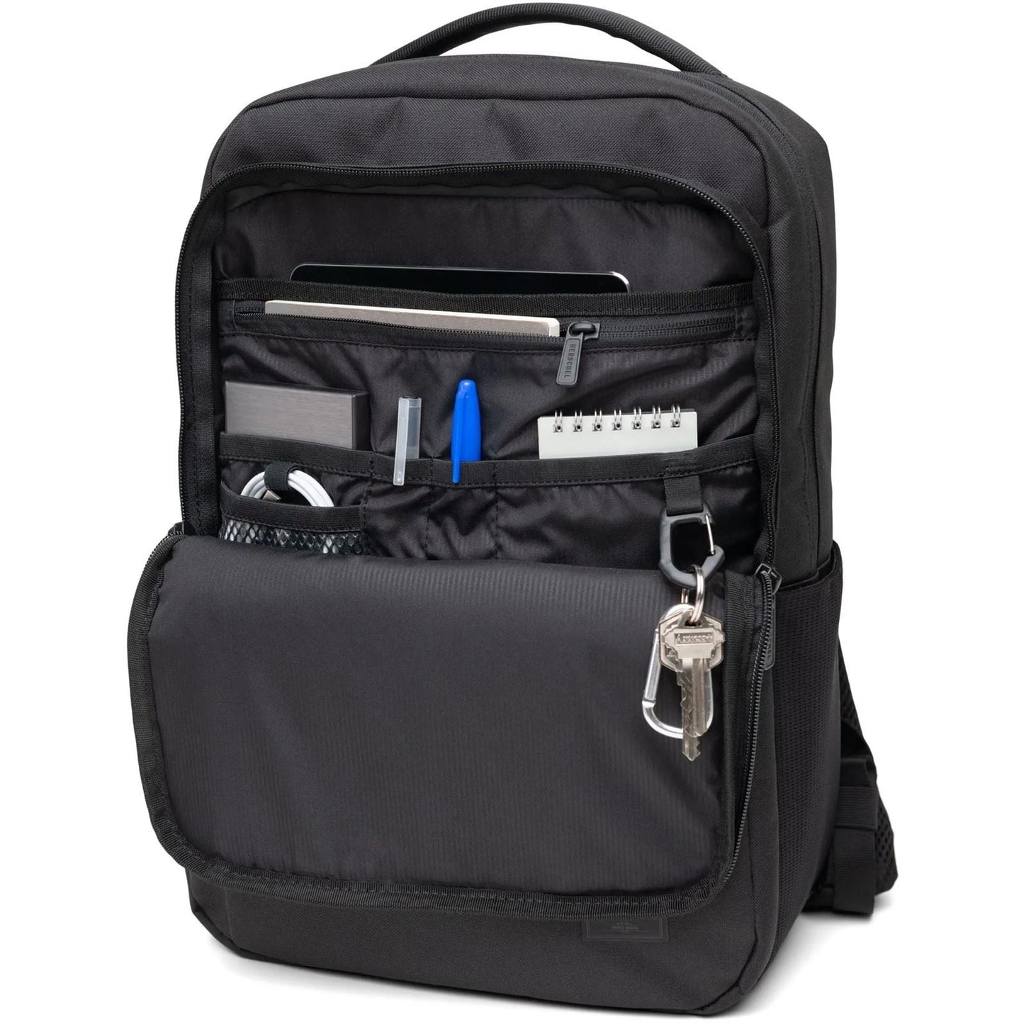 Herschel Bags Kaslo Daypack Tech Polyester Unisex Adults Black Backpack - One Size