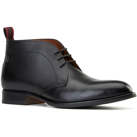 Base London Wallis Leather Men's Black Ankle Boots