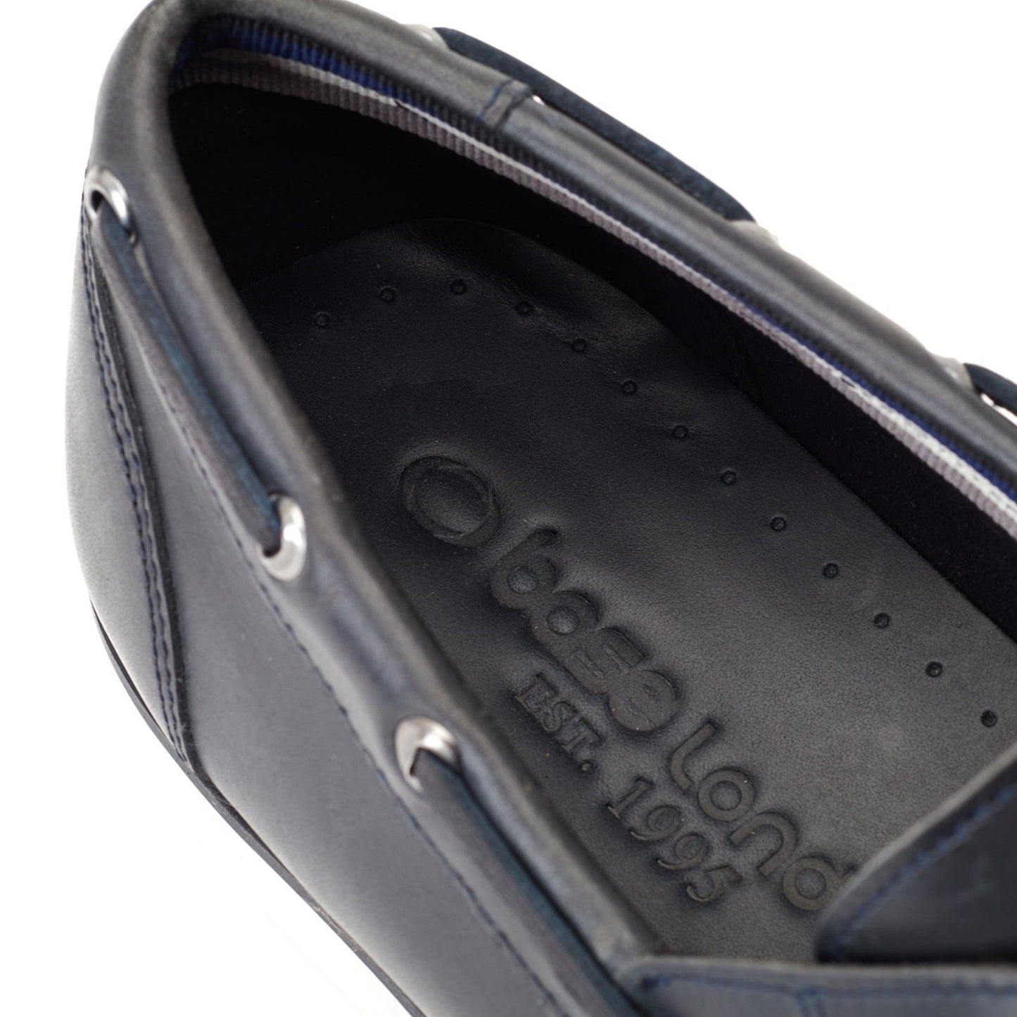 Base London Men's Stern Boat Shoe in Navy