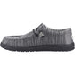 HEYDUDE Wally Stretch Mesh Polyester Men's Granite Grey/Black Moccasins Shoes