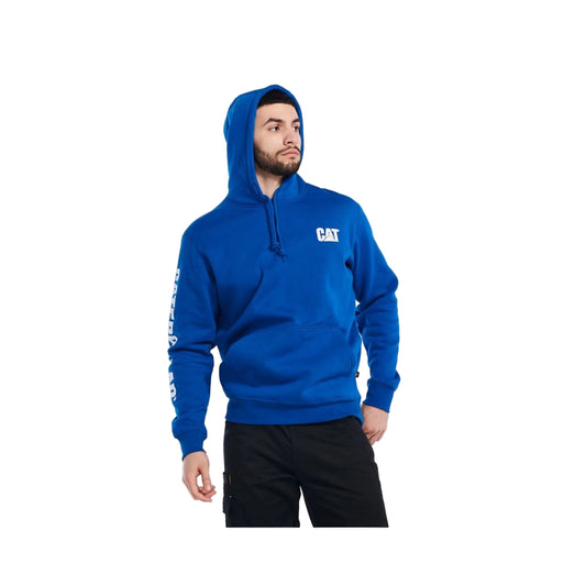 Caterpillar Trademark Banner Cotton Men's Blue Hoodie