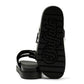 Buffalo Raya Ari Women's Black/White Cow Sandals