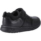 Hush Puppies Sutton Bungee Leather Youth Black Lace-Up Shoes