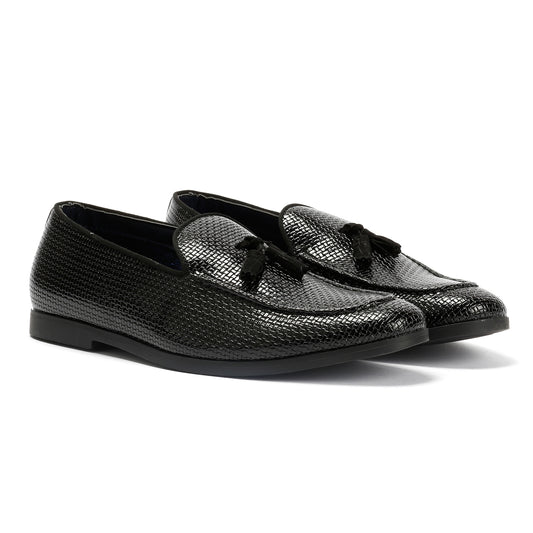 Antique Rogue Henry Patent PU Leather Men's Black Loafers