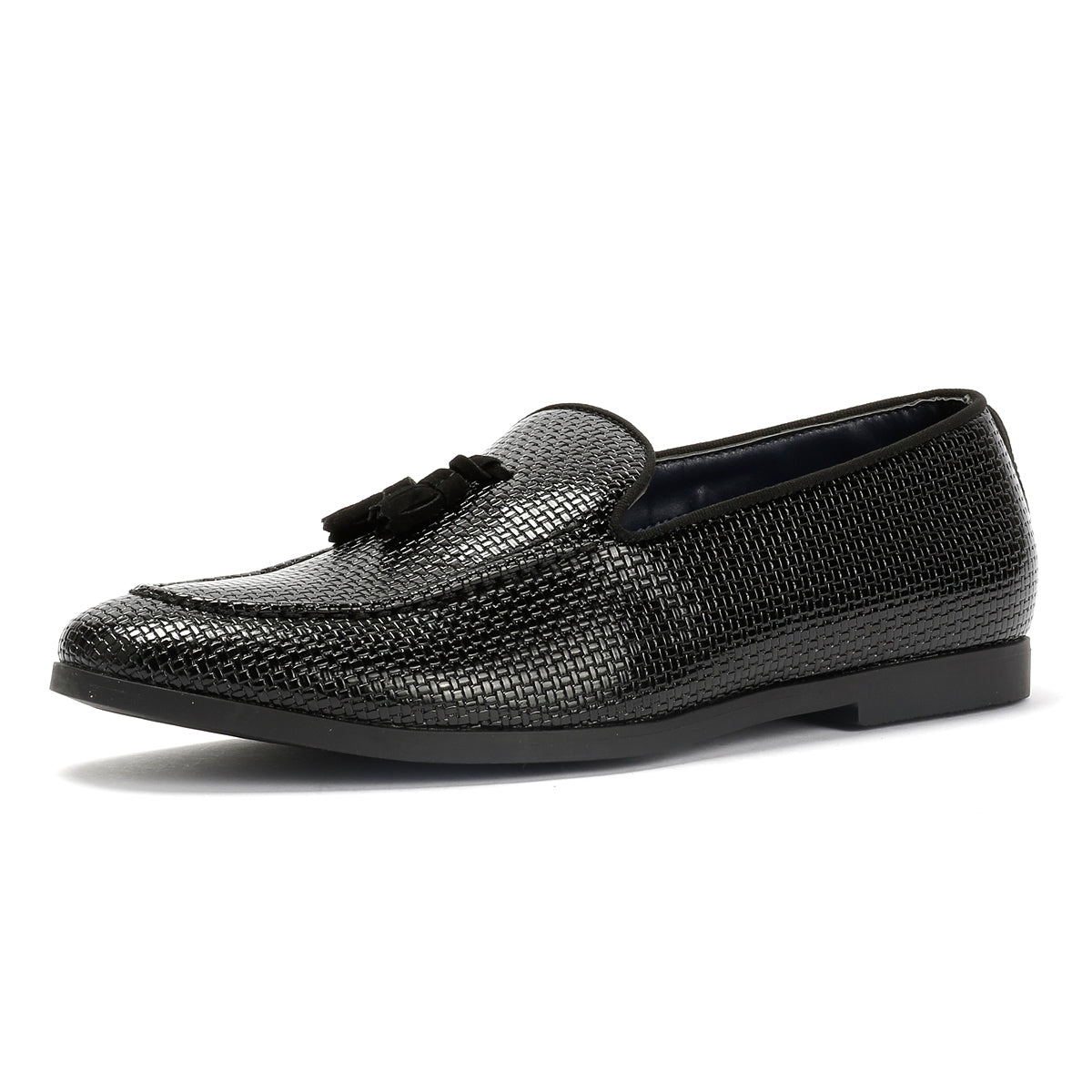 Antique Rogue Henry Patent PU Leather Men's Black Loafers