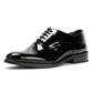 Antique Rogue Thorne Patent PU Leather Men's Black Lace-Up Shoes