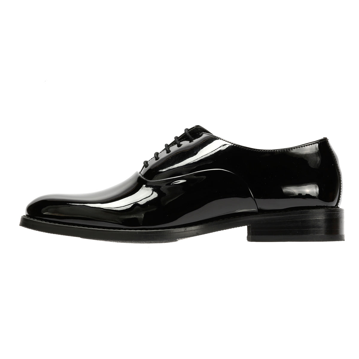 Antique Rogue Thorne Patent PU Leather Men's Black Lace-Up Shoes
