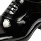Antique Rogue Thorne Patent PU Leather Men's Black Lace-Up Shoes