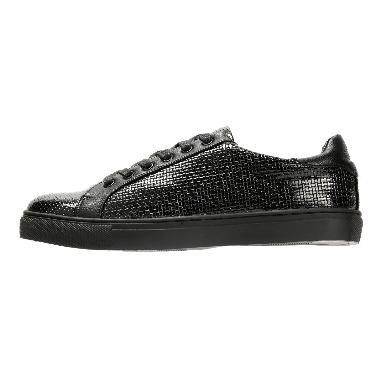 Antique Rogue Kimber Patent PU Leather Men's Black Trainers