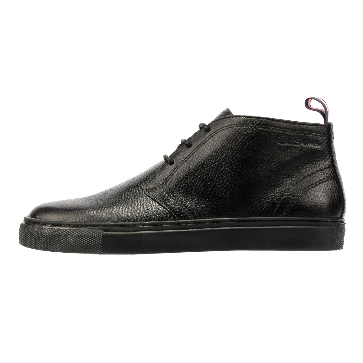 Ben Sherman - BS23509 MENS PARKA BOOT MILLED LEATHER BLACK