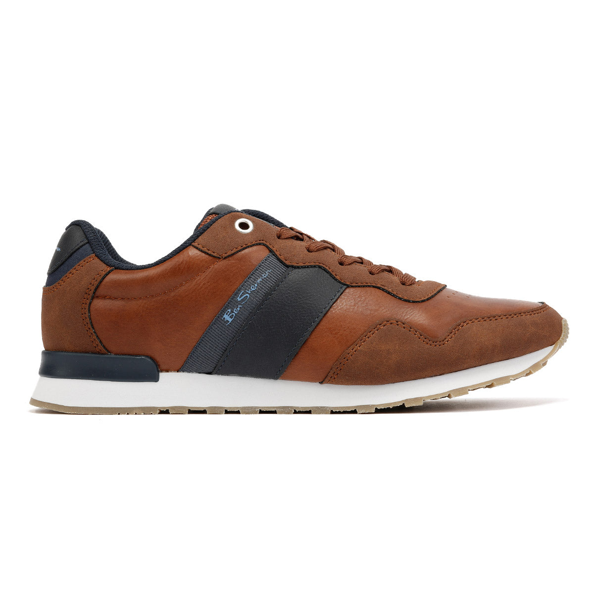 Ben Sherman - BS19003 MENS OWEN RETRO RUN TRAINER TAN/NAVY