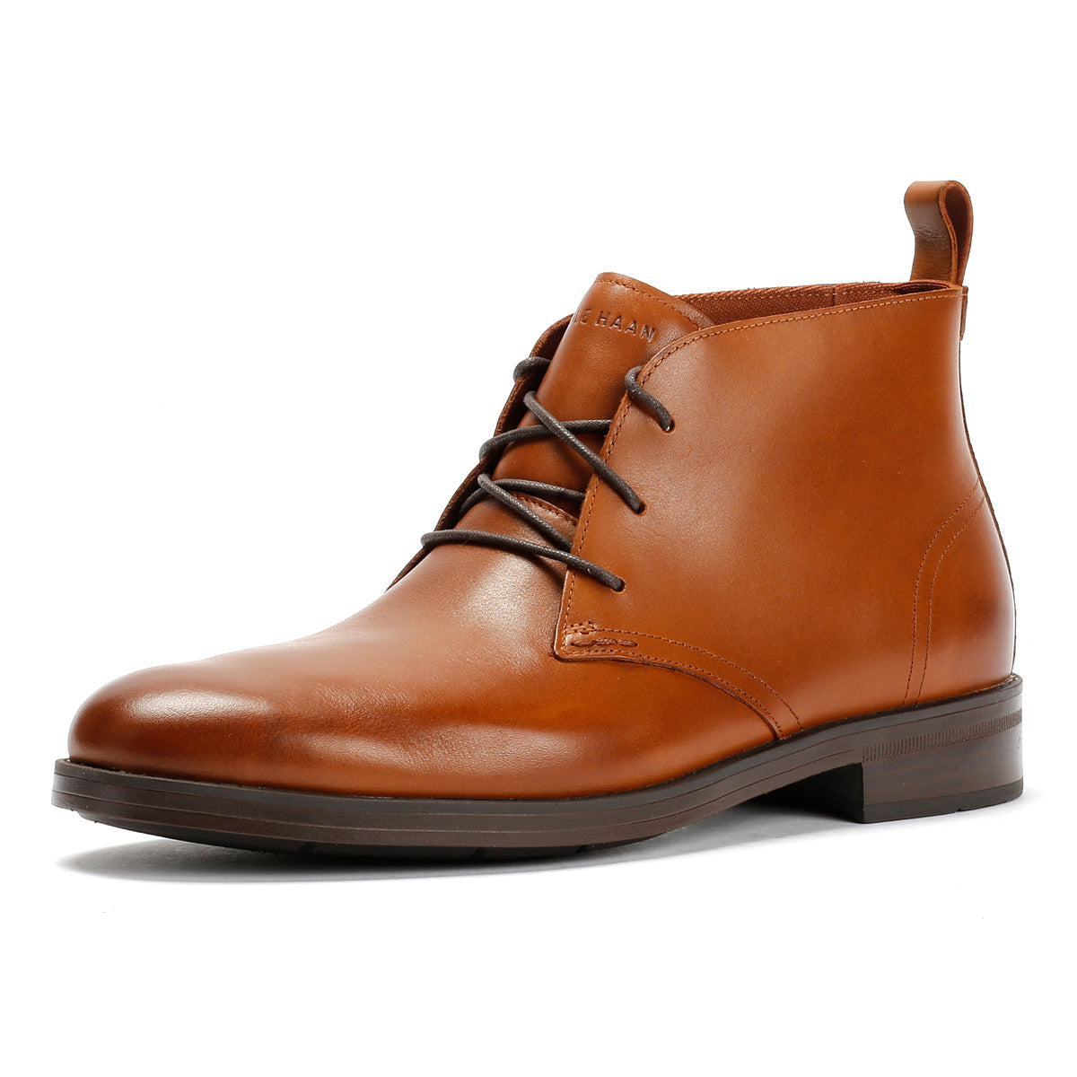 Cole Haan Newmark Grand Flexcraft Leather Men's Tan Chukka Boots