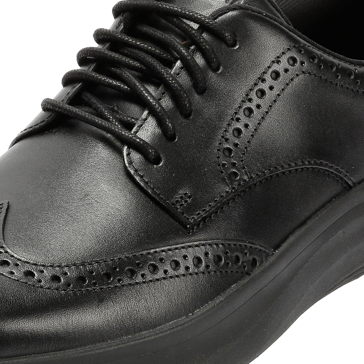 Cole Haan Grand Aerion Wingtip Oxfords Leather Men's Black Lace-Up Shoes