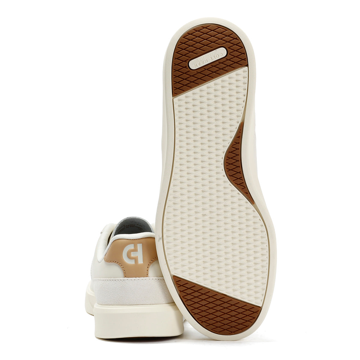 Cole Haan Grand Crosscourt Packaway Leather Men's Ivory Trainers