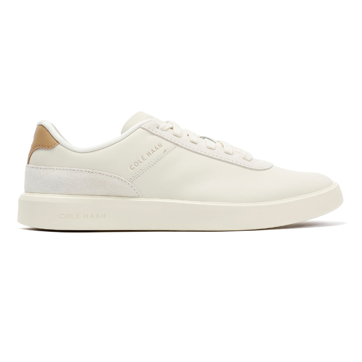 Cole Haan Grand Crosscourt Packaway Leather Men's Ivory Trainers
